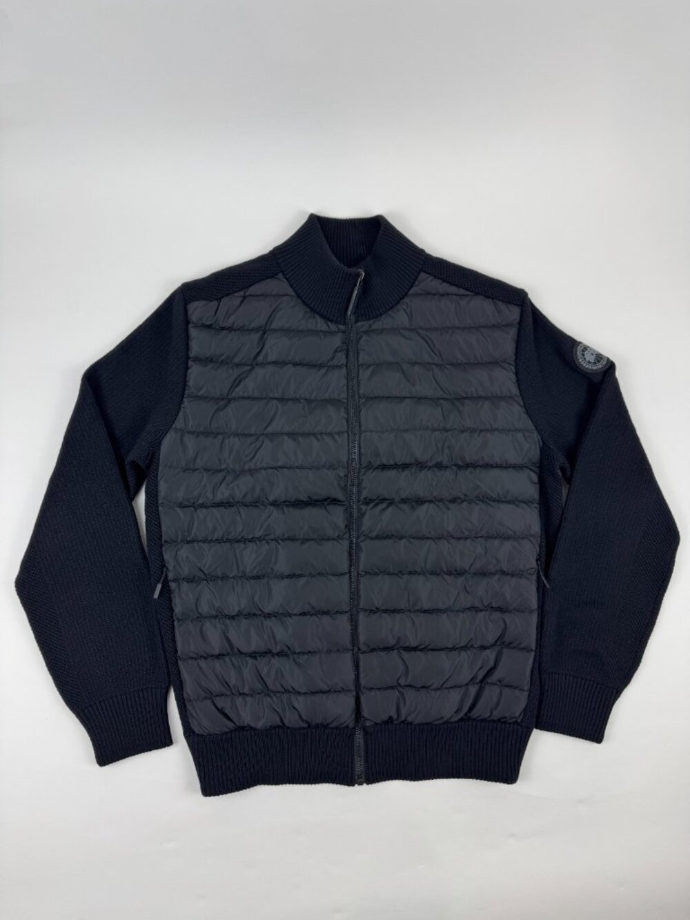 Authentic Canada Goose Hybridge Knit Jacket Cardigan Mens Size Large Black Label